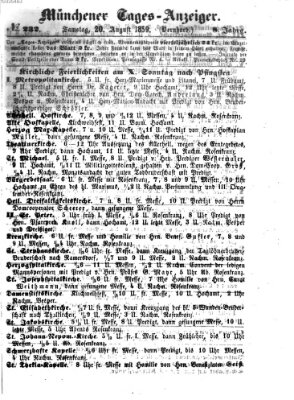 Münchener Tages-Anzeiger Samstag 20. August 1859