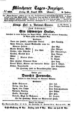 Münchener Tages-Anzeiger Freitag 26. August 1859