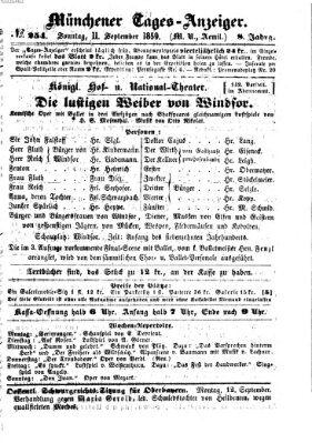 Münchener Tages-Anzeiger Sonntag 11. September 1859