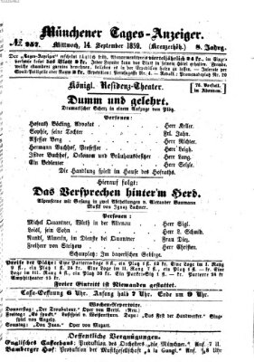 Münchener Tages-Anzeiger Mittwoch 14. September 1859