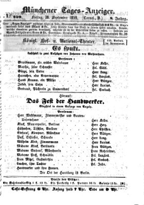 Münchener Tages-Anzeiger Freitag 16. September 1859