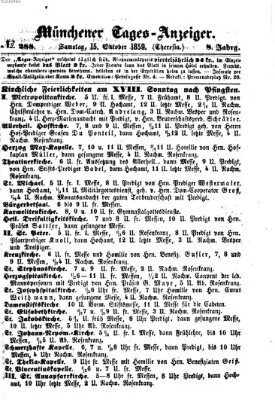 Münchener Tages-Anzeiger Samstag 15. Oktober 1859