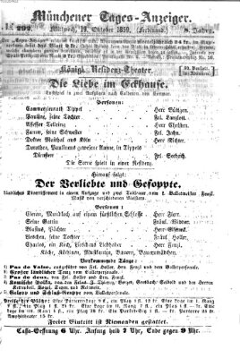 Münchener Tages-Anzeiger Mittwoch 19. Oktober 1859