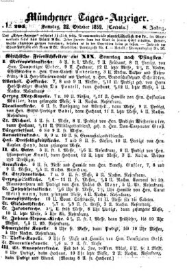 Münchener Tages-Anzeiger Samstag 22. Oktober 1859