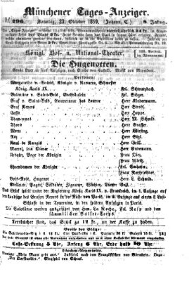 Münchener Tages-Anzeiger Sonntag 23. Oktober 1859