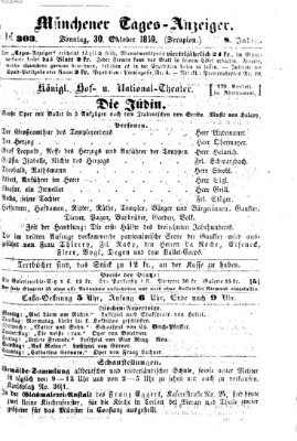 Münchener Tages-Anzeiger Sonntag 30. Oktober 1859