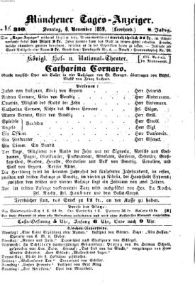 Münchener Tages-Anzeiger Sonntag 6. November 1859