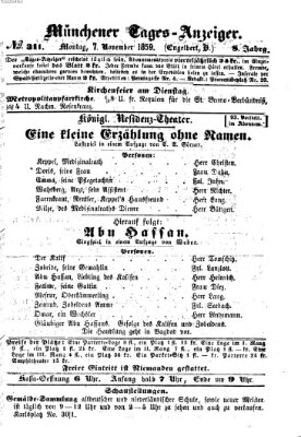 Münchener Tages-Anzeiger Montag 7. November 1859