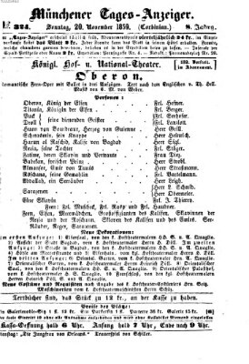 Münchener Tages-Anzeiger Sonntag 20. November 1859