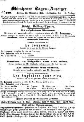 Münchener Tages-Anzeiger Freitag 25. November 1859