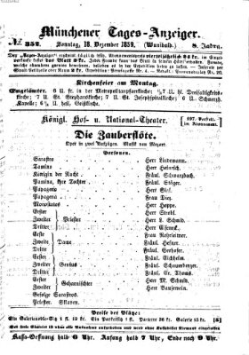 Münchener Tages-Anzeiger Sonntag 18. Dezember 1859