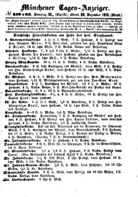 Münchener Tages-Anzeiger Sonntag 25. Dezember 1859