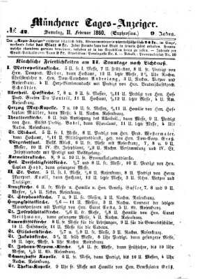 Münchener Tages-Anzeiger Samstag 11. Februar 1860