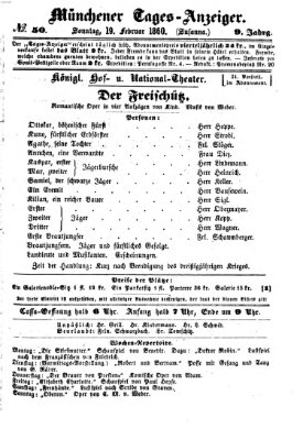 Münchener Tages-Anzeiger Sonntag 19. Februar 1860