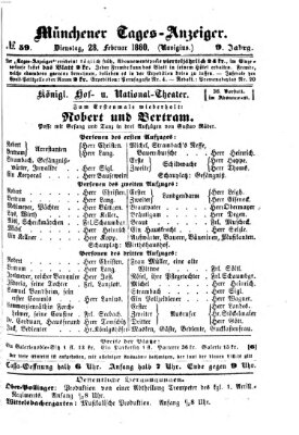 Münchener Tages-Anzeiger Dienstag 28. Februar 1860