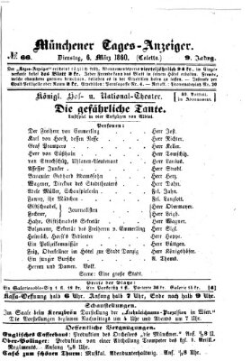 Münchener Tages-Anzeiger Dienstag 6. März 1860