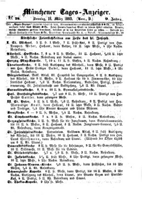 Münchener Tages-Anzeiger Sonntag 18. März 1860