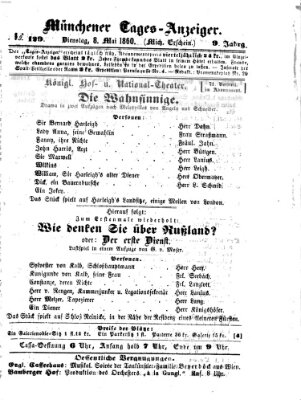 Münchener Tages-Anzeiger Dienstag 8. Mai 1860