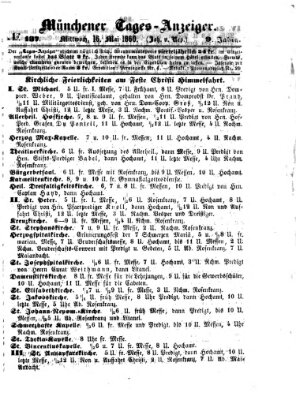 Münchener Tages-Anzeiger Mittwoch 16. Mai 1860