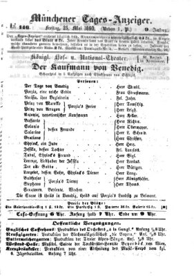 Münchener Tages-Anzeiger Freitag 25. Mai 1860