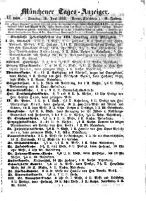 Münchener Tages-Anzeiger Samstag 16. Juni 1860