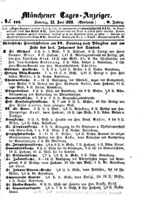 Münchener Tages-Anzeiger Samstag 23. Juni 1860