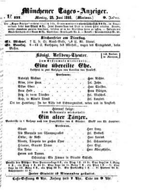 Münchener Tages-Anzeiger Montag 25. Juni 1860