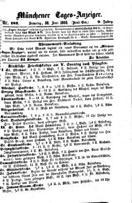 Münchener Tages-Anzeiger Samstag 30. Juni 1860