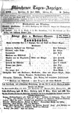 Münchener Tages-Anzeiger Sonntag 8. Juli 1860