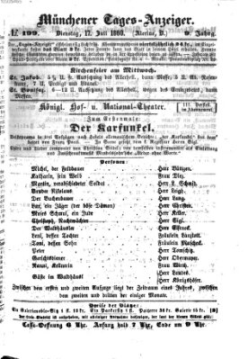 Münchener Tages-Anzeiger Dienstag 17. Juli 1860