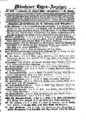 Münchener Tages-Anzeiger Samstag 4. August 1860