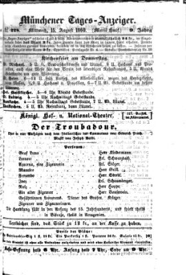 Münchener Tages-Anzeiger Mittwoch 15. August 1860