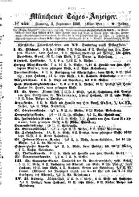 Münchener Tages-Anzeiger Samstag 8. September 1860