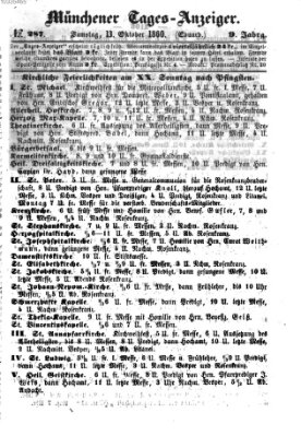 Münchener Tages-Anzeiger Samstag 13. Oktober 1860