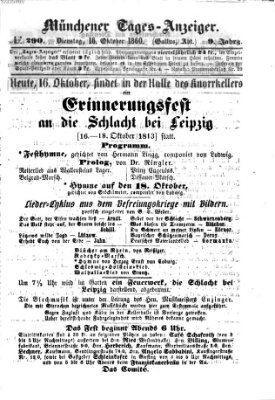 Münchener Tages-Anzeiger Dienstag 16. Oktober 1860