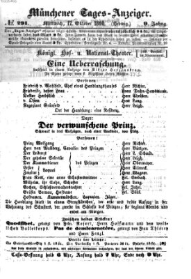 Münchener Tages-Anzeiger Mittwoch 17. Oktober 1860