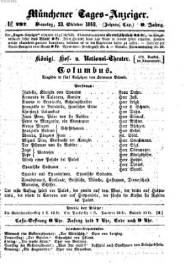 Münchener Tages-Anzeiger Dienstag 23. Oktober 1860