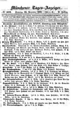 Münchener Tages-Anzeiger Samstag 24. November 1860