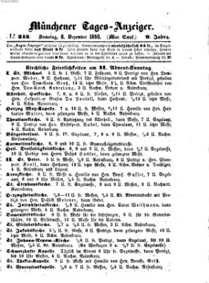 Münchener Tages-Anzeiger Samstag 8. Dezember 1860