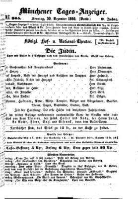 Münchener Tages-Anzeiger Sonntag 30. Dezember 1860