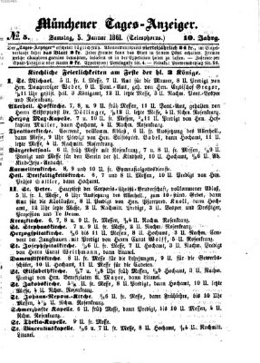 Münchener Tages-Anzeiger Samstag 5. Januar 1861