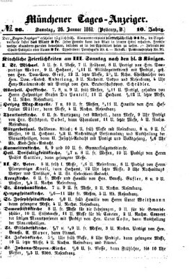 Münchener Tages-Anzeiger Samstag 26. Januar 1861