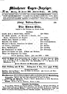 Münchener Tages-Anzeiger Montag 28. Januar 1861