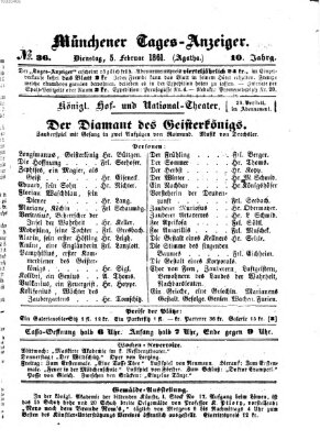 Münchener Tages-Anzeiger Dienstag 5. Februar 1861