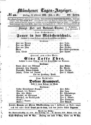 Münchener Tages-Anzeiger Freitag 8. Februar 1861