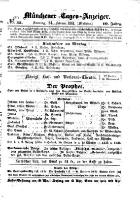 Münchener Tages-Anzeiger Sonntag 24. Februar 1861