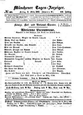 Münchener Tages-Anzeiger Freitag 8. März 1861