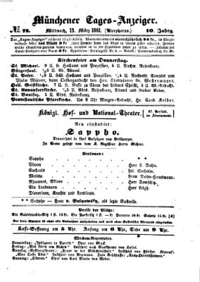 Münchener Tages-Anzeiger Mittwoch 13. März 1861