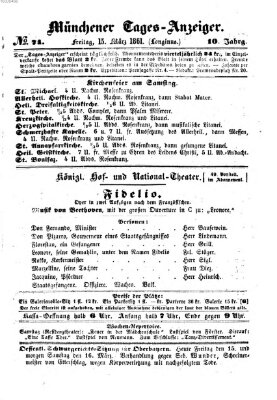 Münchener Tages-Anzeiger Freitag 15. März 1861