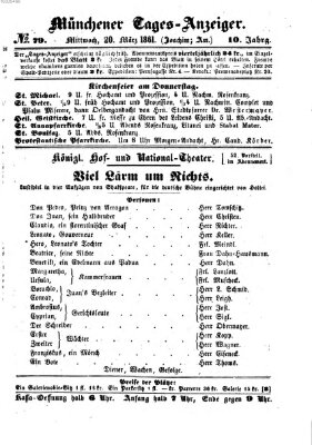 Münchener Tages-Anzeiger Mittwoch 20. März 1861